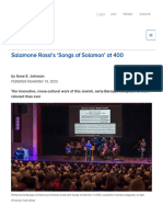 Salamone Rossi's 'Songs of Solomon' at 400 Early Music America
