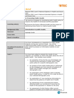 Unit 8 Public Health Assignment 1 Brief