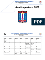 Calendarización Pastoral 2022