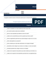 Checklist para Evaluar La Adaptación A La Cultura Organizacional