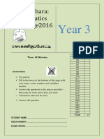 Chithambara: Mathematics Challenge2016: Year 3