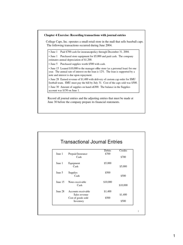 Journal Entries and Financial Statements | PDF | Retained Earnings ...