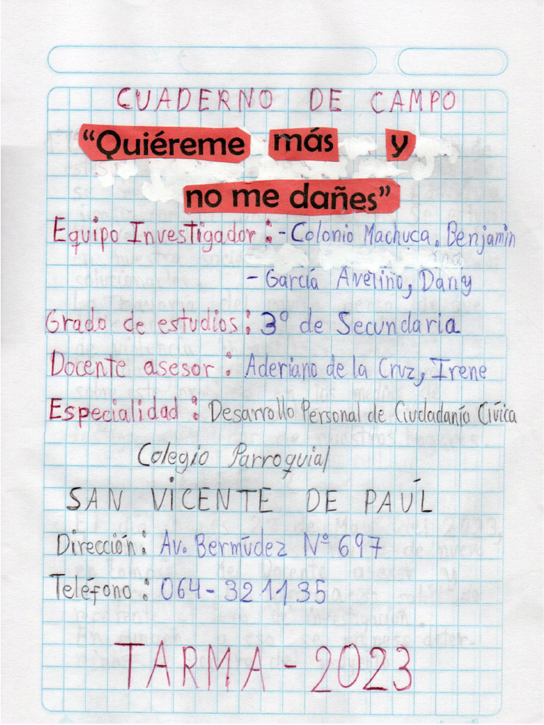 Cuaderno De Campo Pdf