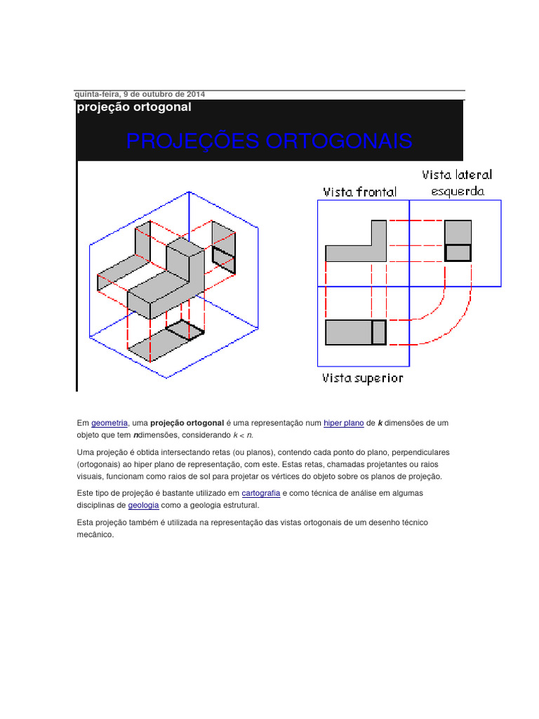 Projeções Ortogonais em Geometria | PDF