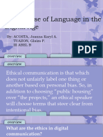 Ethical Use of Language in The Digital Age