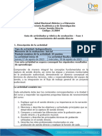 Guía de Actividades y Rúbrica de Evaluación - Fase 1 - Reconocimiento Del Sonido Directo