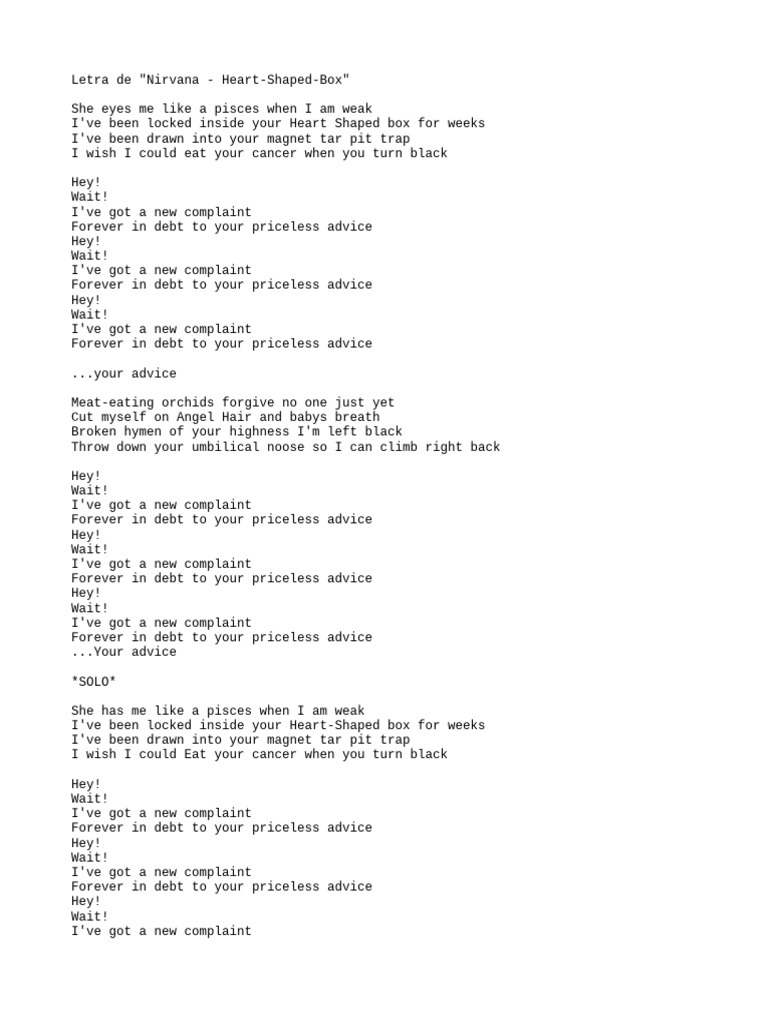 Nirvana HeartShapedBox PDF