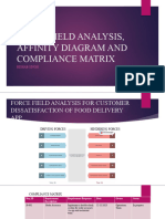 Force Field Analysis, Affinity Diagram and Compliance