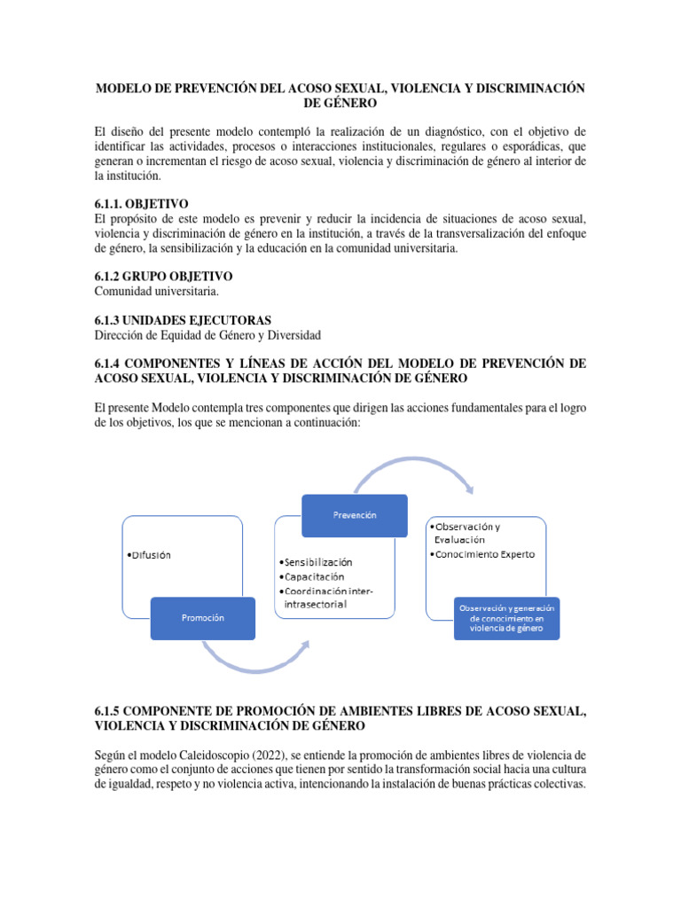 Modelo de Prevencion Del Acoso Sexual Violencia y Discriminacion de ...