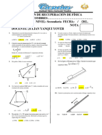 EXAMEN DE RECUPERACIÓN DE 4TO GRADO I. E. Pr. CIENCIAS 1