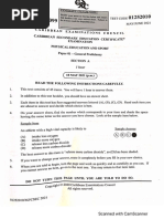 CSEC-PE - Paper 2 | PDF | Physical Fitness | Skeletal Muscle
