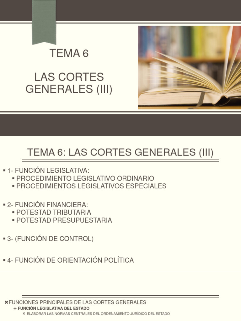 Cortes Generales III PDF Cortes Generales Presupuesto