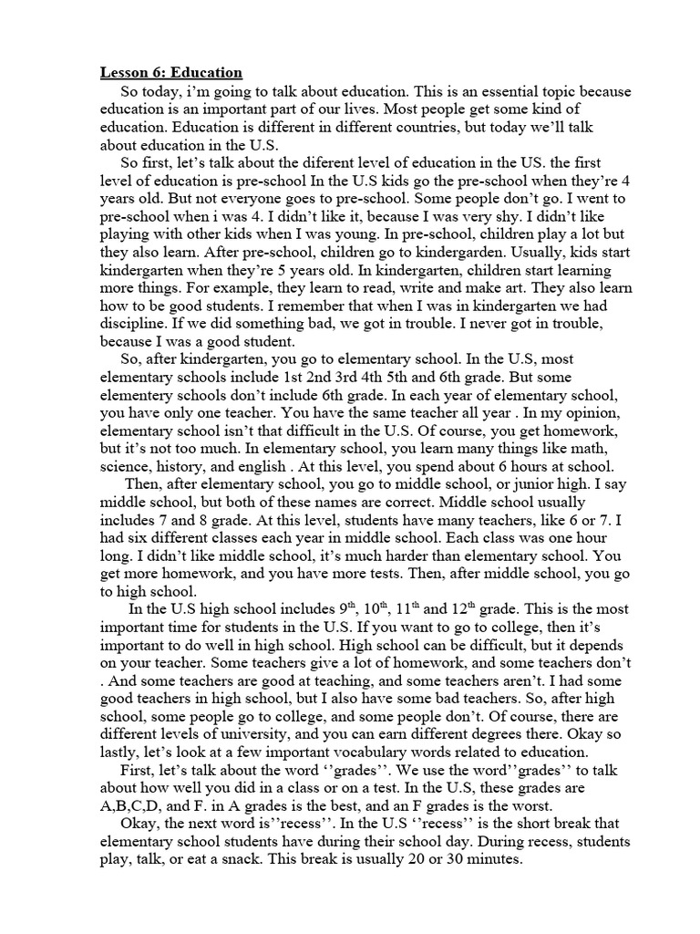 Lesson 6 education pdf middle schools schools