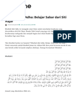 Khutbah Idul Adha - Belajar Sabar Dari Siti Hajar - NU Online