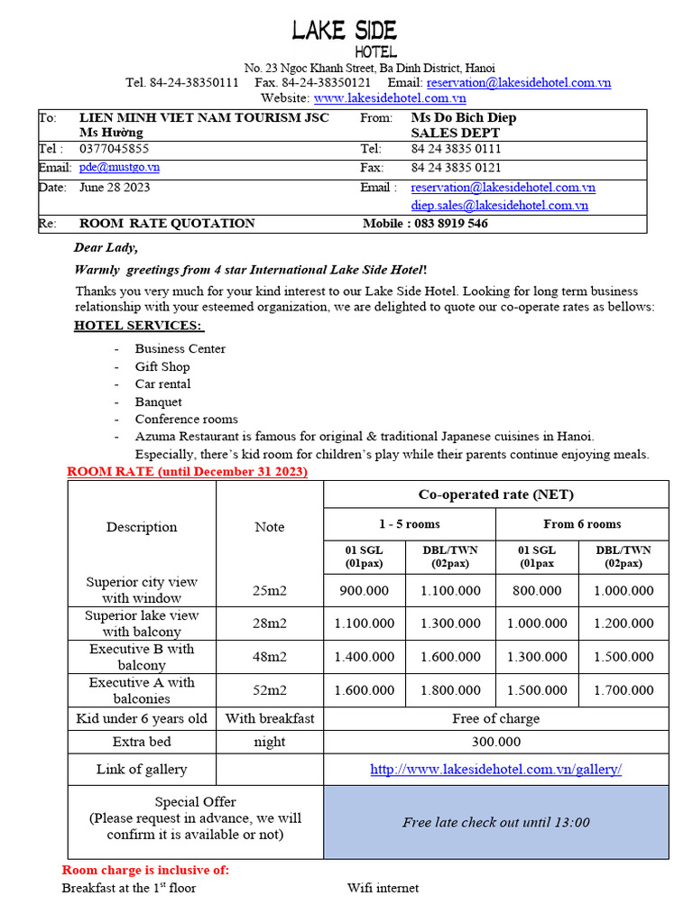 Corporate Hotel Rates for Partners | PDF | Food And Drink