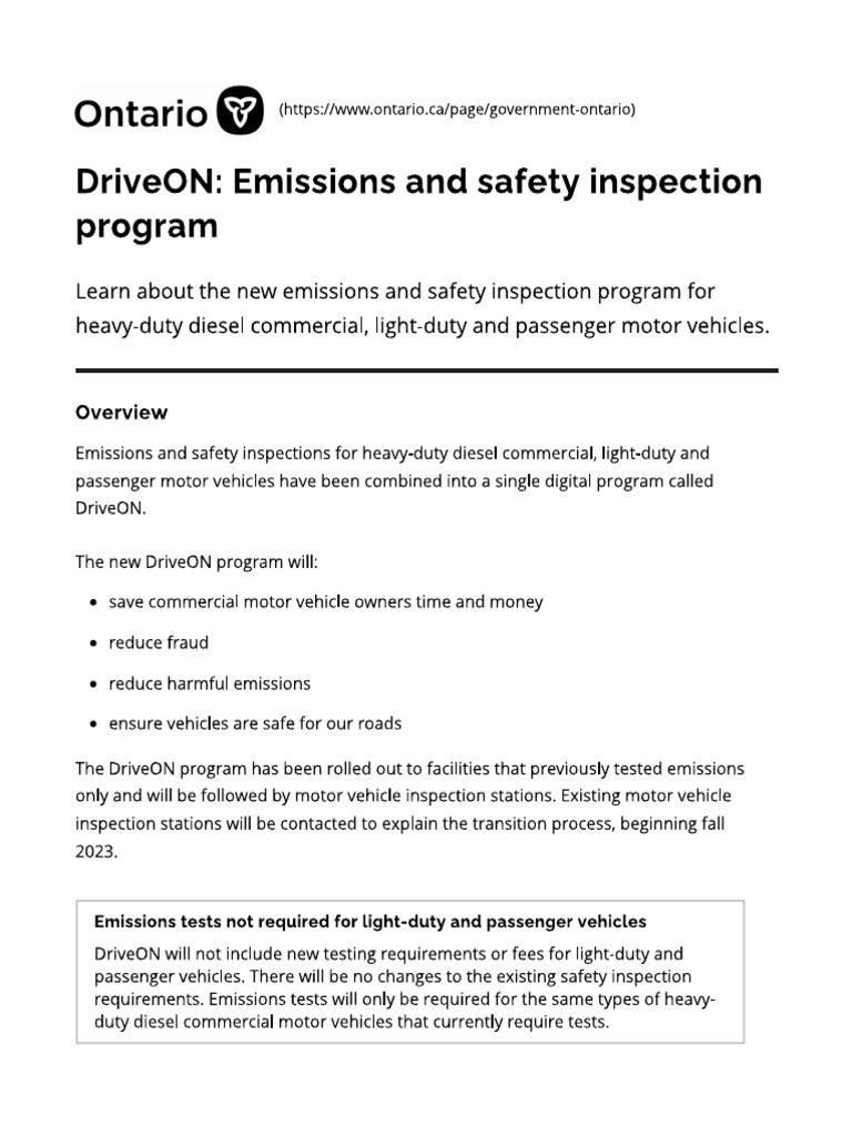 MTO DriveOn | PDF
