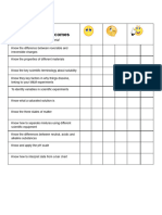 Materials and Properties Checklist