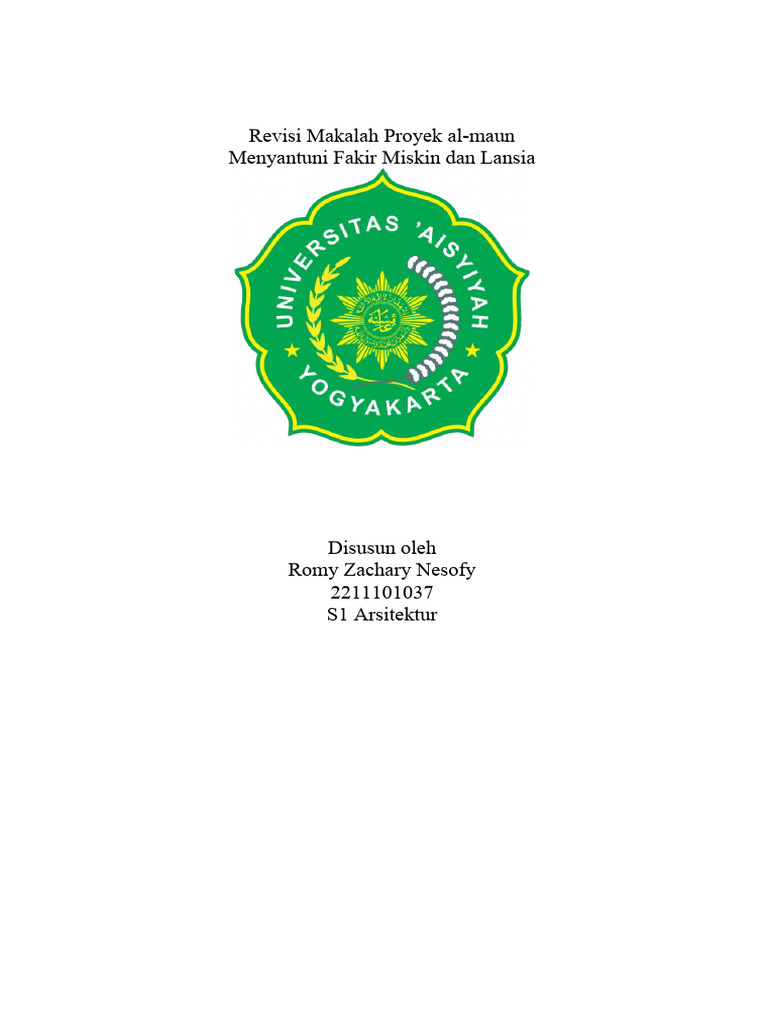 Revisi Makalah Projek Al-Maun Romy Zachary Nesofy | PDF
