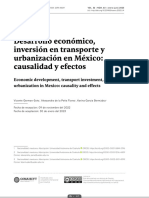 Desarrollo Económico, Inversión en Transporte y Urbanización en México: Causalidad y Efectos