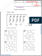 Ejercicios de La Decena para Niños de 5 Años