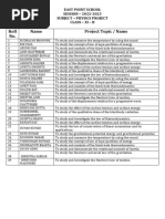 Class Xi Physics Project-2