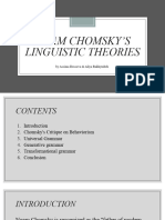 Noam Chomsky's Linguistic Theories