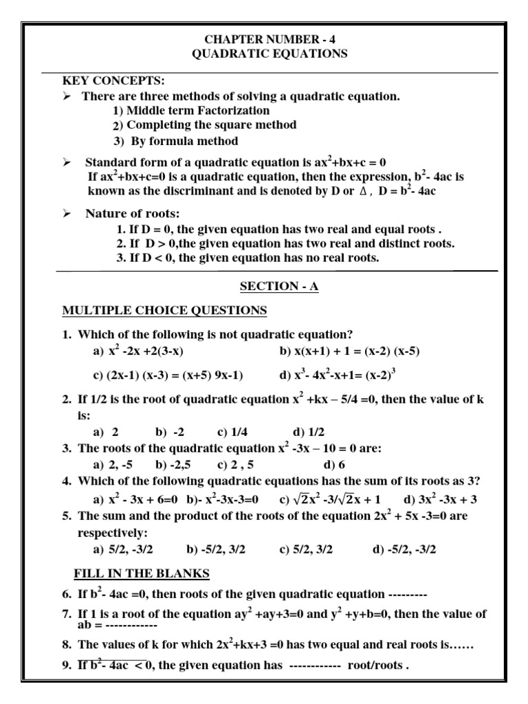 Solving Quadratic Equations Methods | PDF | Teaching Methods & Materials