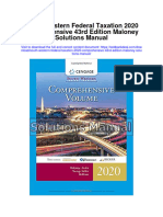 South Western Federal Taxation 2020 Comprehensive 43rd Edition Maloney Solutions Manual