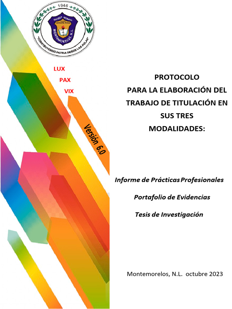 Protocolo de Titulación en Educación | PDF | Plan de estudios | Aprendizaje