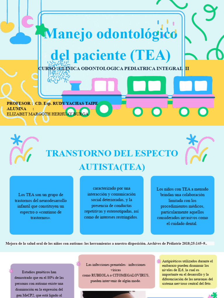 Manejo Odontologico Paciente Tea | PDF | Espectro autista | Odontología