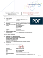 Potassium Hydroxide Pellets CAS No 1310-58-3: Material Safety Data Sheet Sds/Msds