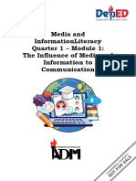 MIL - Q1 - M1 - The Influence of Media and Information To Communication
