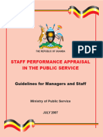 Guidelines For Managers and Staff For Staff Performance Appraisal