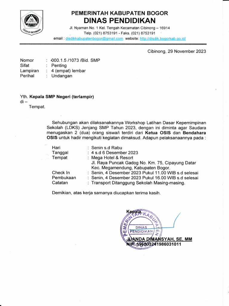 Undangan LDKS 2023 | PDF