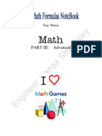 SAT Math Formulas NoteBook III Advanced 1