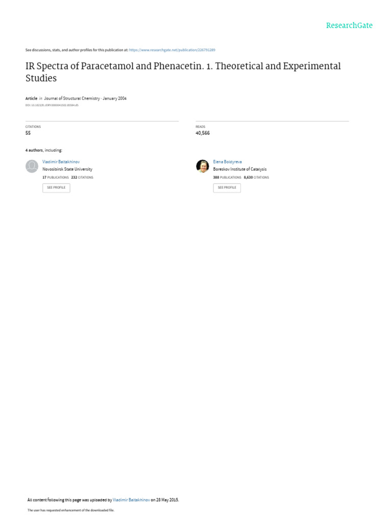 IR Spectra of Paracetamol and Phenacetin. 1. Theoretical and