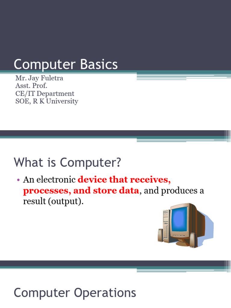 Basic of Computer | PDF