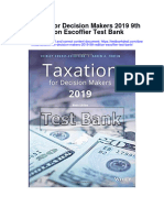 Taxation For Decision Makers 2019 9th Edition Escoffier Test Bank