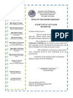 Cert of Income Tax