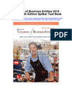 Taxation of Business Entities 2019 Edition 10th Edition Spilker Test Bank