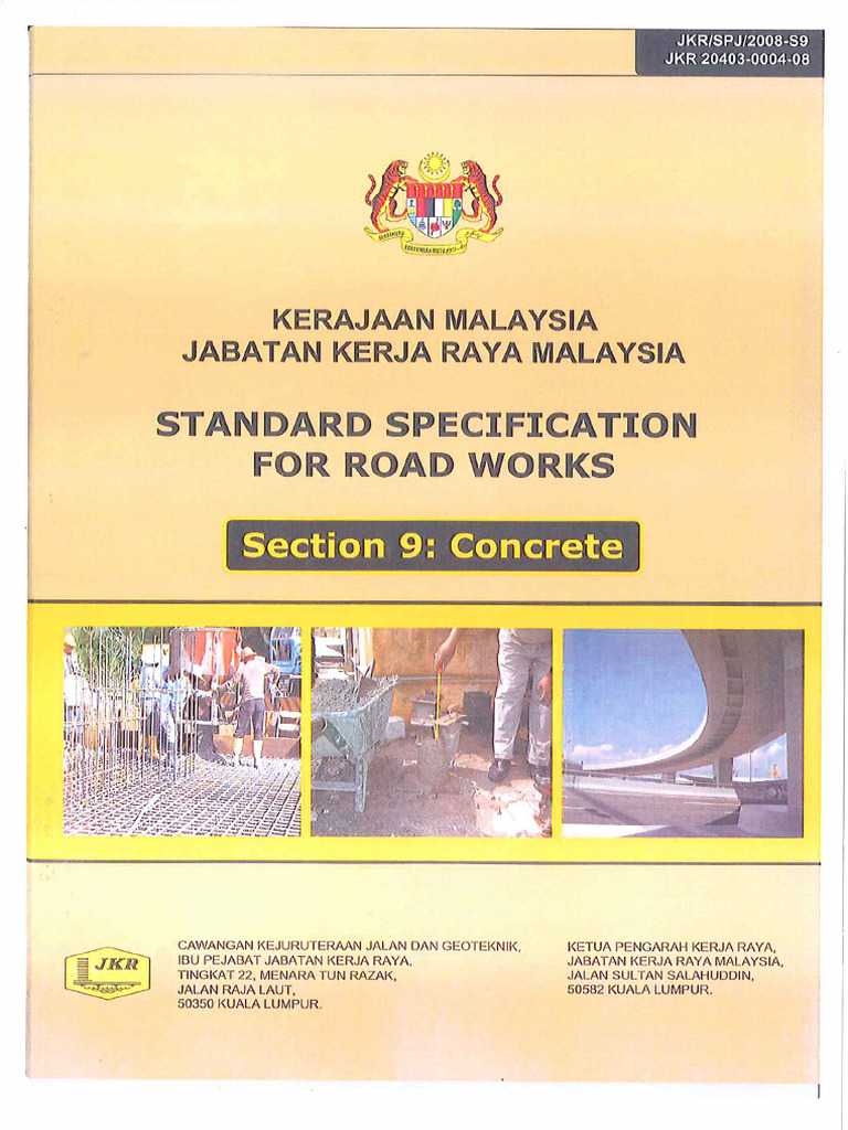 JKR Road Kerb Specification 2008 | PDF | Science & Mathematics ...