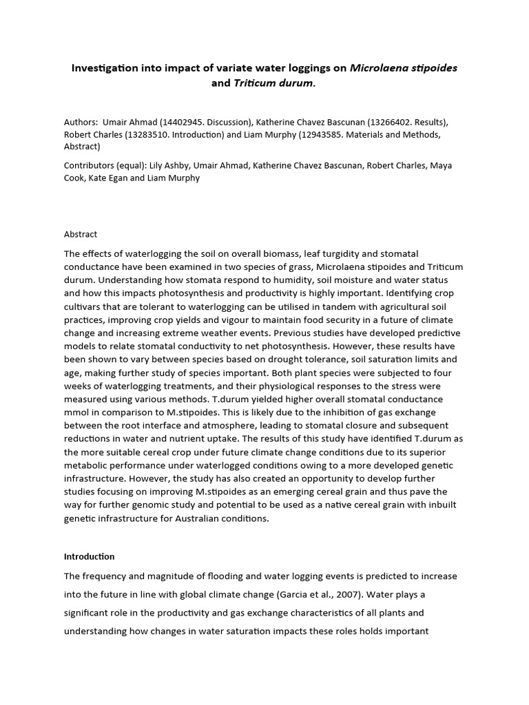 Explain Water Logging