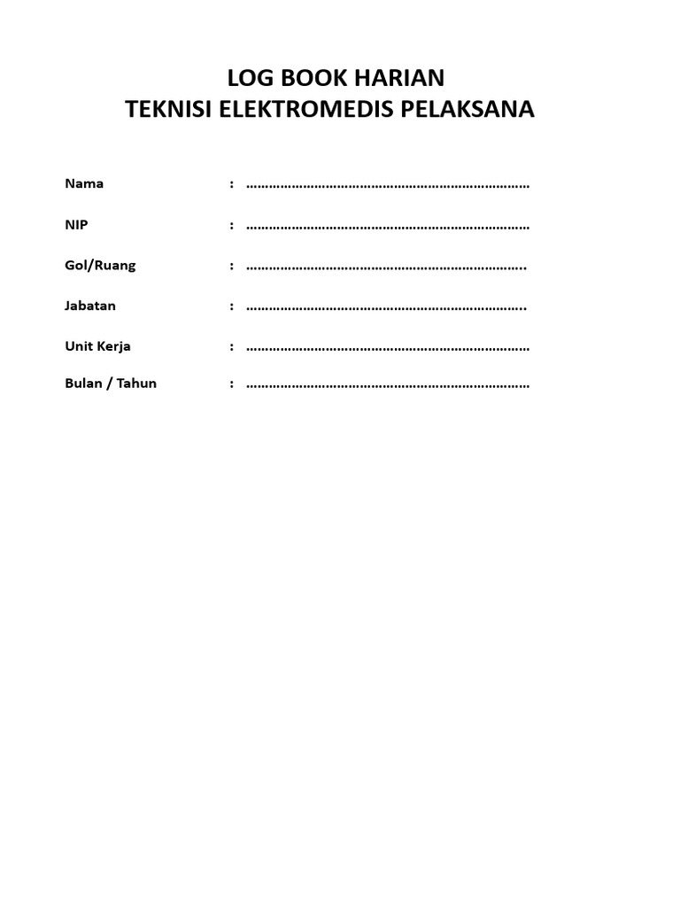Log Book Kegiatan Elektromedis | PDF