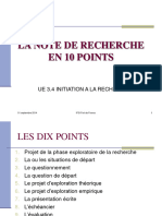 U e 3 4 2014 09 02 Mme Raumel La Note de Recherche en Dix Points