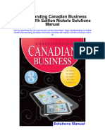 Understanding Canadian Business Canadian 8th Edition Nickels Solutions Manual