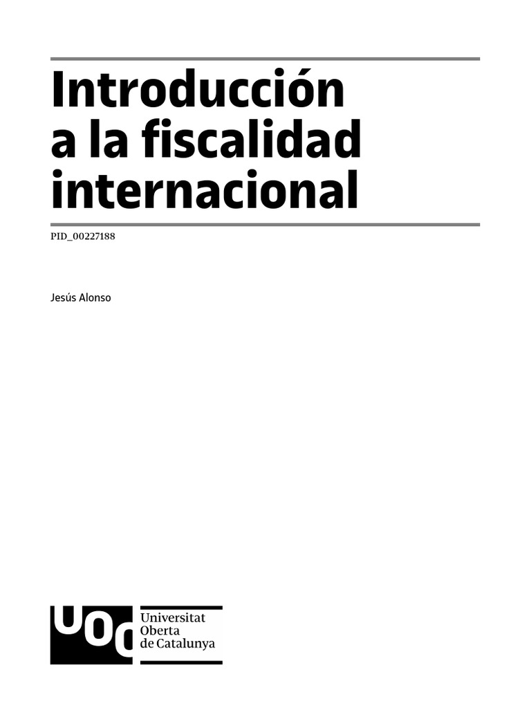 FISCALIDAD INTERNACIONAL - Módulo 1. Introducción A La Fiscalidad ...