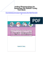 Understanding Pharmacology For Health Professionals 5th Edition Turley Test Bank