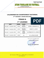 Calendrier 1ère Journee d2 Poule A 2023-2024