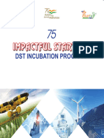 75 Impactful Startup DST Incubation Program
