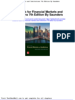 Test Bank For Financial Markets and Institutions 7th Edition by Saunders